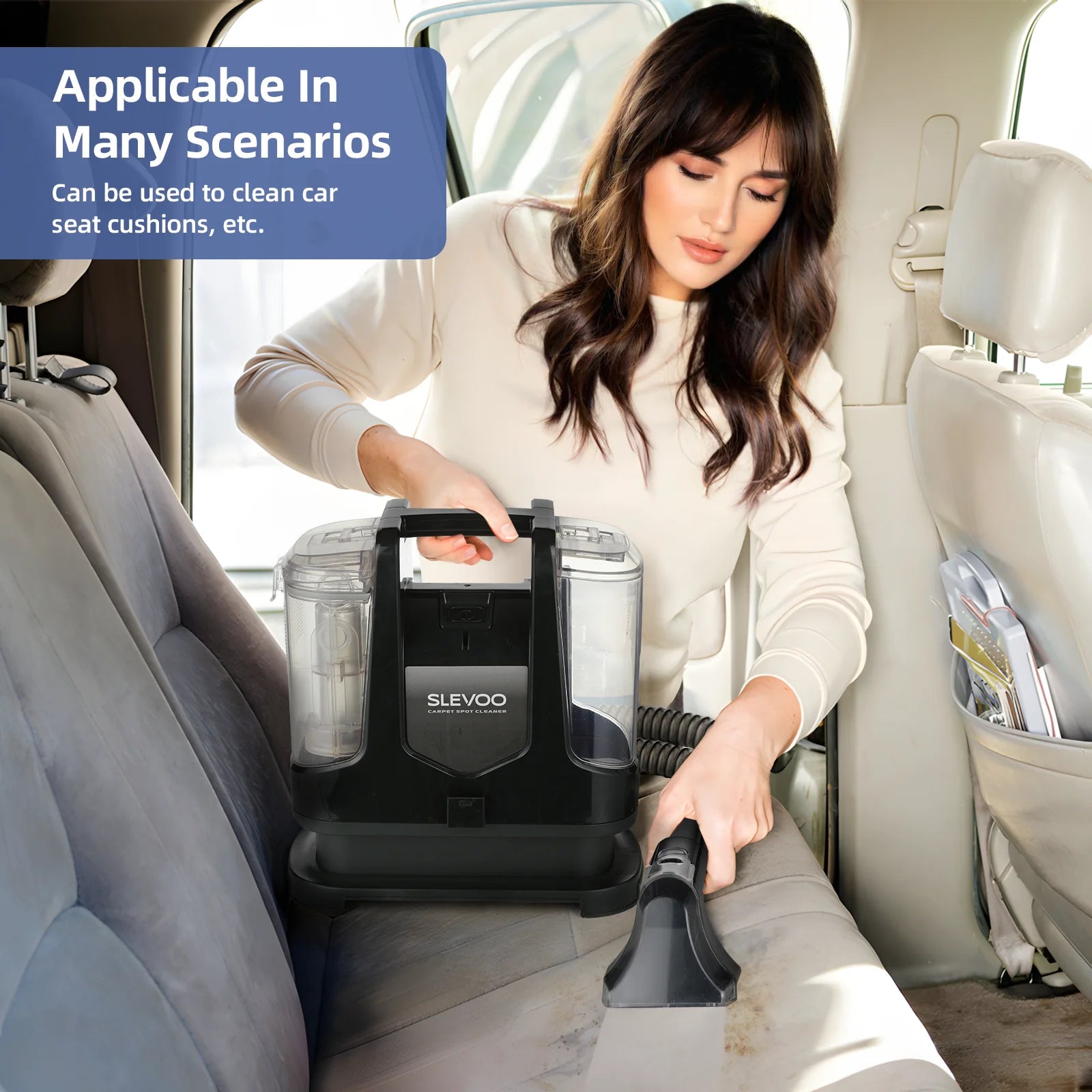 Portable Carpet Cleaner, Upholstery Cleaner with Pet Spot Stain Remover, 10.5Kpa Strong Suction, 400W Powerful Motor, New