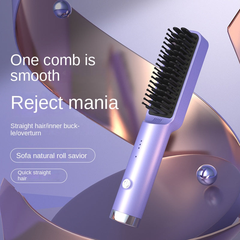 Straight Hair Comb Electric Hot Comb Straight Curly Hair Two-In-One Comb Three-Speed Temperature for Different Needs