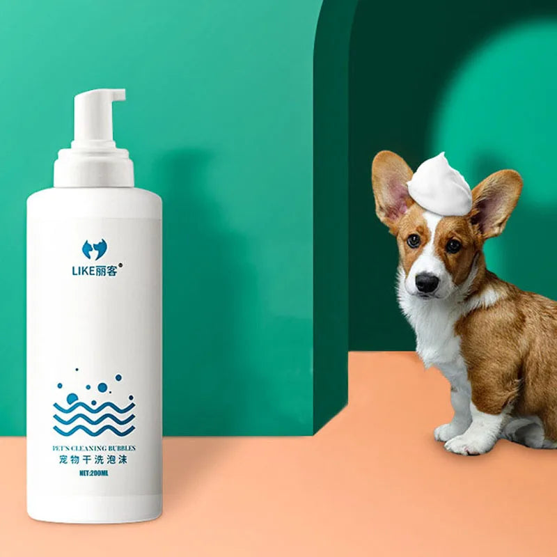 Espuma de Limpieza en Seco para Perros y Gatos | Sin Enjuague