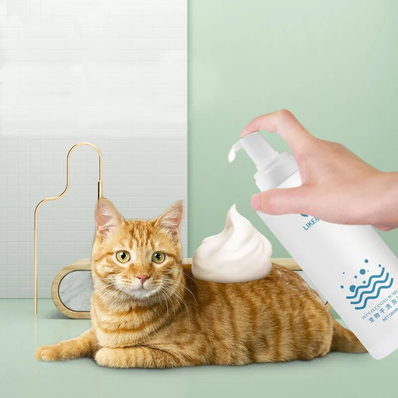 Espuma de Limpieza en Seco para Perros y Gatos | Sin Enjuague