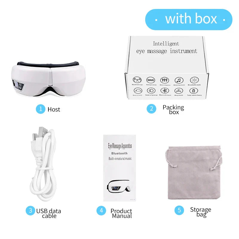 Masajeador de Ojos 6D con Compresión de Aire y Bluetooth