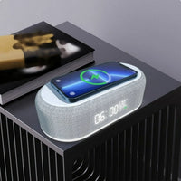 Digital Alarm Clock Wireless Charger,4 in 1 Wireless Charger with Digital Alarm Clock,Bedside with Fast Wireless Charging 15W,Dual Alarm for Heavy Sleepers,Usb Charger,Countdown Timer,Rgb Mode