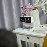 Multifunction Alarm Clock | Wireless Charger Night Lamp