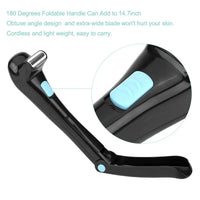 Men Shaver Electric Back Hair Shaving Razor Epilator 180 Foldable Battery Manual Long Handle Body Hair Trimmer Removal Tool