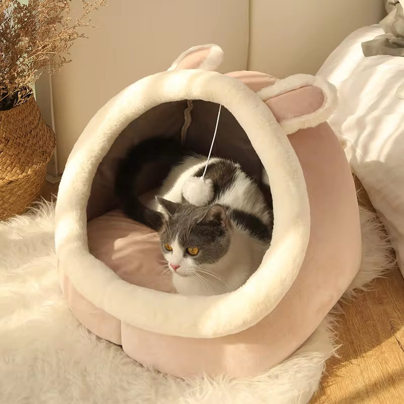 Cama Cueva para Gatos y Perros | Refugio Suave y Acogedor