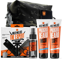 Beard Grooming Kit for Men - Wash, Conditioner, Oil & 5 Tools