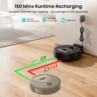 M330 Robot Vacuum and Mop with Lidar Navigation, 450Ml Visible Dustbin with Obstacle Avoidance, Perfect for Hardwood Carpets