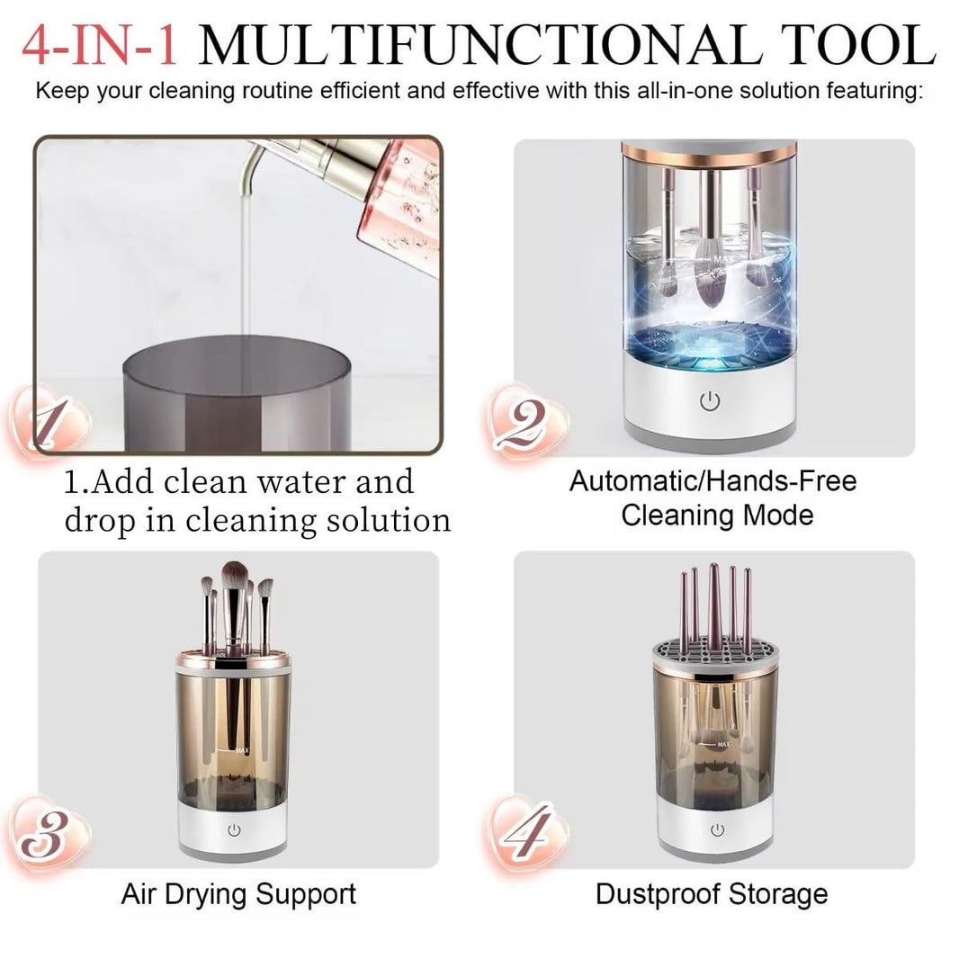 Makeup Brush Cleaner,Electric Makeup Brush Cleaner Machine for Deep Cleaning,Automatic Makeup Brush Cleaner for All Size Beauty Makeup Brush