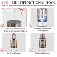 Makeup Brush Cleaner,Electric Makeup Brush Cleaner Machine for Deep Cleaning,Automatic Makeup Brush Cleaner for All Size Beauty Makeup Brush
