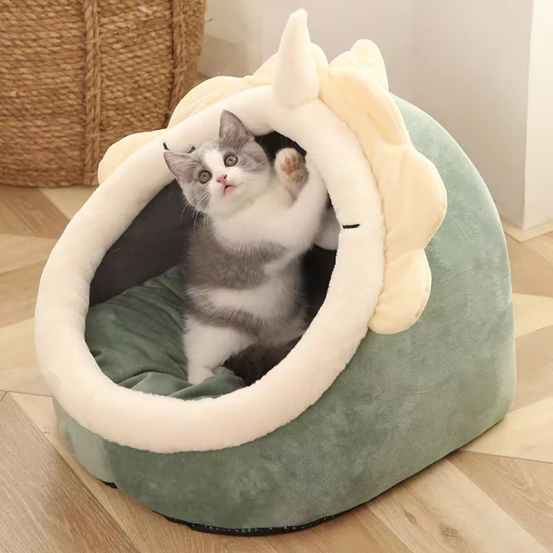 Cama Cueva para Gatos y Perros | Refugio Suave y Acogedor