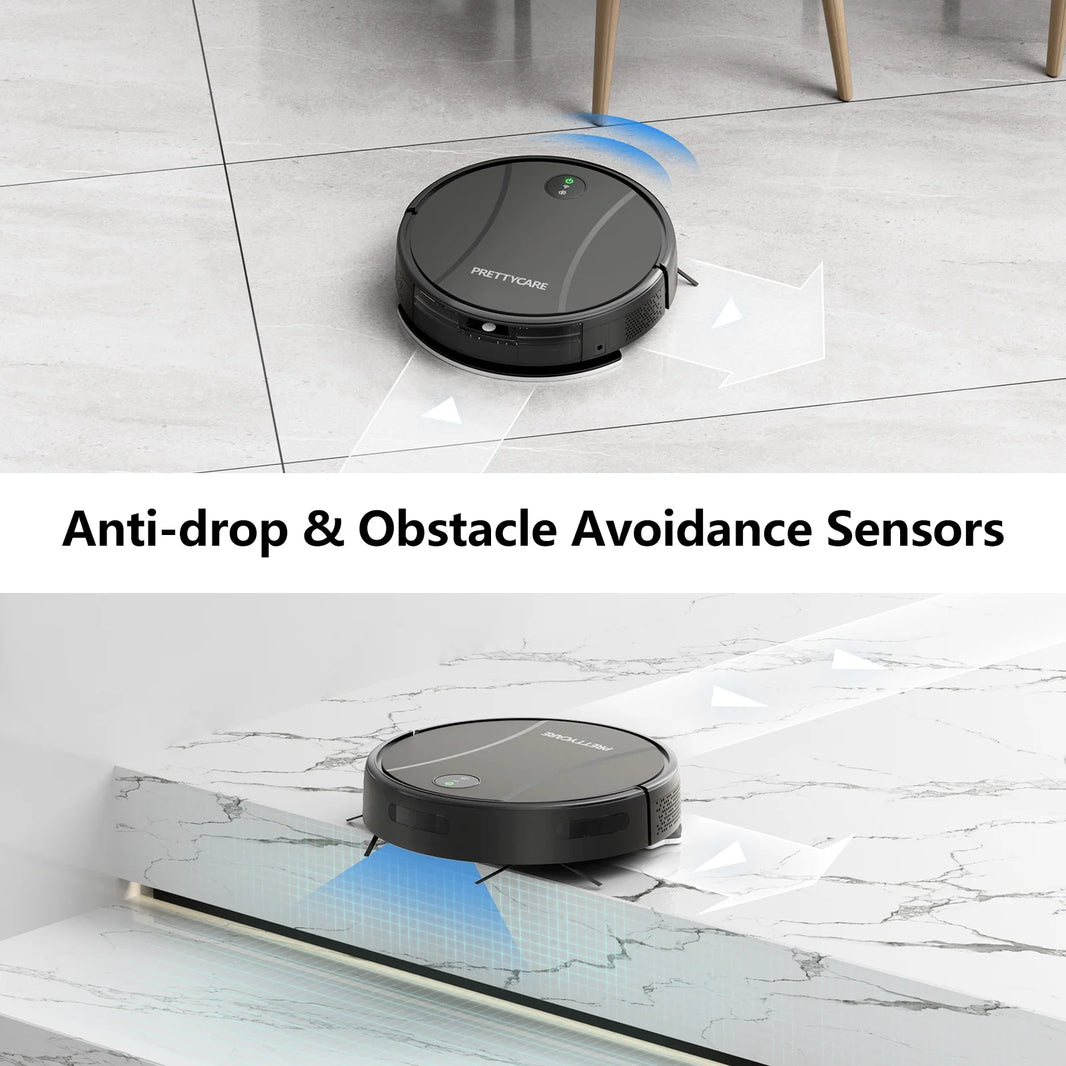 C2 2 in 1 Robot Vacuum and Mop Combo Cleaner, Black