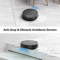 C2 2 in 1 Robot Vacuum and Mop Combo Cleaner, Black