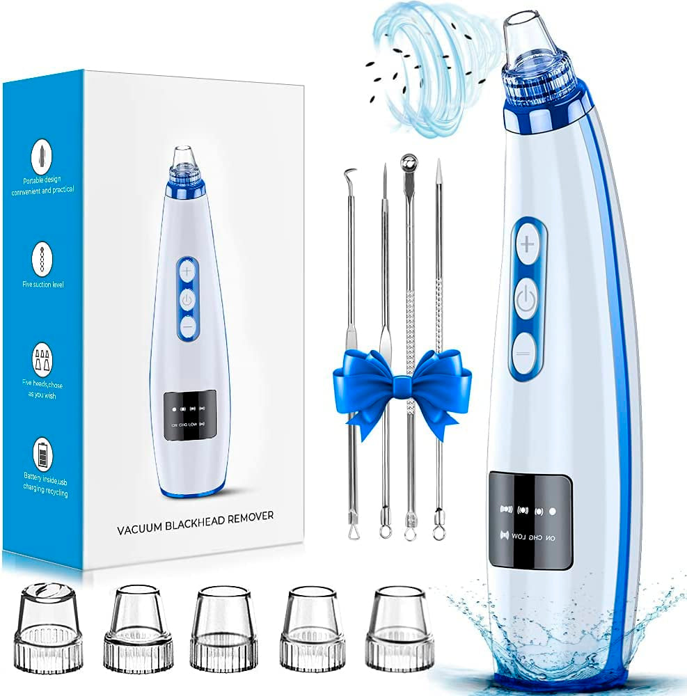 Blackhead Remover Pore Vacuum, USB Rechargeable Face Pore Cleaner Tool