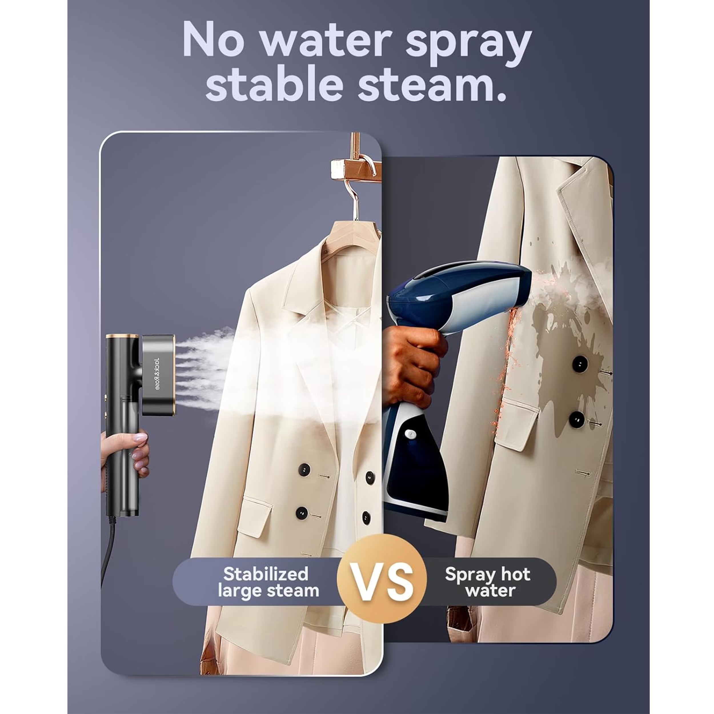 Plancha y Vaporizador de Ropa 2 en 1 Portátil para Viajes