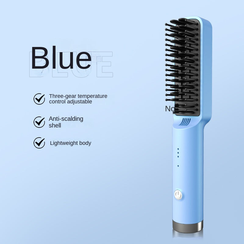 Straight Hair Comb Electric Hot Comb Straight Curly Hair Two-In-One Comb Three-Speed Temperature for Different Needs