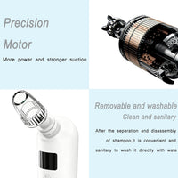 Vacuum Blackhead Remover Pore Cleaner with Heat & Red Light 5 Suction Levels Nose Pore Cleaner Rechargeable with LED Display, 6 Probes & Bonus Blemish Extractor Tools, Skincare Gift for Women