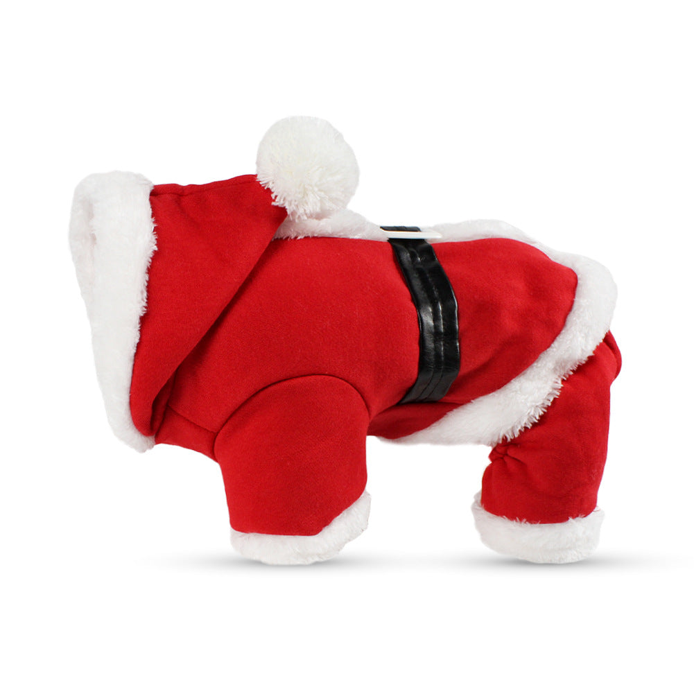 Disfraz Navideño para Mascotas| Traje de Santa Claus Cálido y Suave