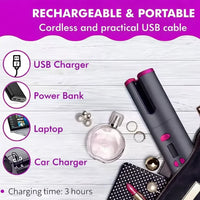 Luxora Cordless Hair Curler Automatic Curling Tool - Portable and Rechargeable