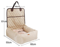Cama de Auto para Perros | Asiento Acolchado y Protector