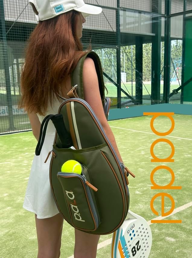 Multi-Sport Crossbody Padel Bag – Fits 2 Padel Rackets, Lightweight 2.07 Lb, Fence Hook, 13” Device Sleeve, Compact Racket Bag for Padel, Tennis & Pickleball