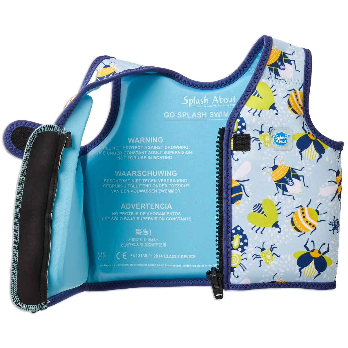 Go Splash Swim Vest, Garden Bugs, 1-2 Years