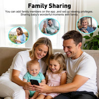 Dual Camera Video Baby Monitor, 2.8" LCD, Wireless, Night Vision, 2-Way Audio, App Access, 1200Ft Range, Feeding Timer, Temperature Sensor, Portable for Home Use