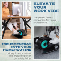 under Desk Elliptical Machine Electric, Ellipse Leg Exerciser for Seniors Fully Assembled, Portable and Quiet Pedal Exerciser with Remote Control and LCD Display Monitor