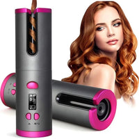 Automatic Curling Iron Hair Curling Iron for Hair Styling Cordless Auto Fast Heating Rechargeable Cordless Hair Curler