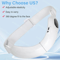 White 4 in 1 Massager for Face, Facial Sculpting Device for Double Chin, Reduces Sagging Skin, Remote Control Operation with 5 Modes, 15 Adjustable Intensities. (White)