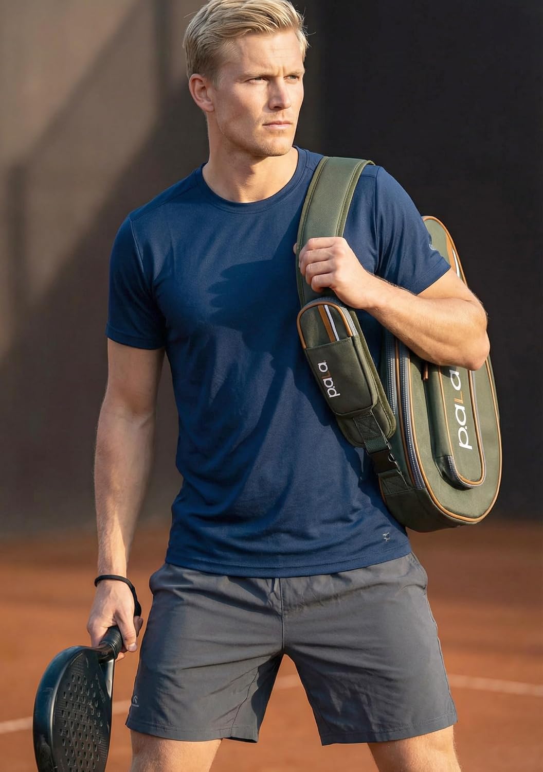 Multi-Sport Crossbody Padel Bag – Fits 2 Padel Rackets, Lightweight 2.07 Lb, Fence Hook, 13” Device Sleeve, Compact Racket Bag for Padel, Tennis & Pickleball
