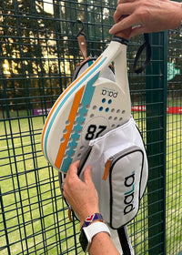 Multi-Sport Crossbody Padel Bag – Fits 2 Padel Rackets, Lightweight 2.07 Lb, Fence Hook, 13” Device Sleeve, Compact Racket Bag for Padel, Tennis & Pickleball
