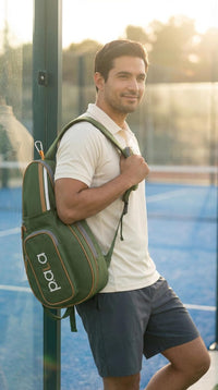 Multi-Sport Crossbody Padel Bag – Fits 2 Padel Rackets, Lightweight 2.07 Lb, Fence Hook, 13” Device Sleeve, Compact Racket Bag for Padel, Tennis & Pickleball