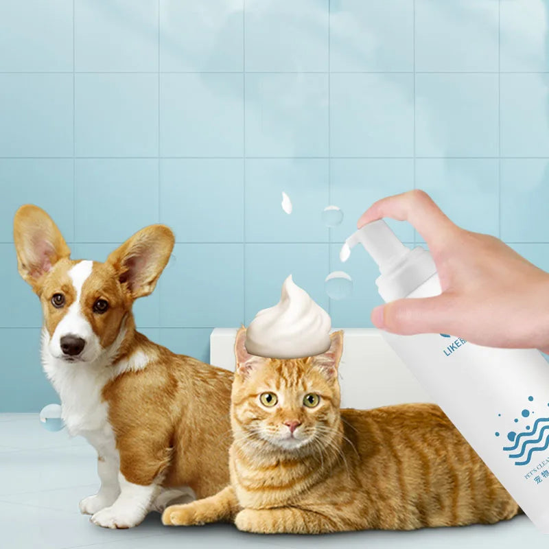 Espuma de Limpieza en Seco para Perros y Gatos | Sin Enjuague