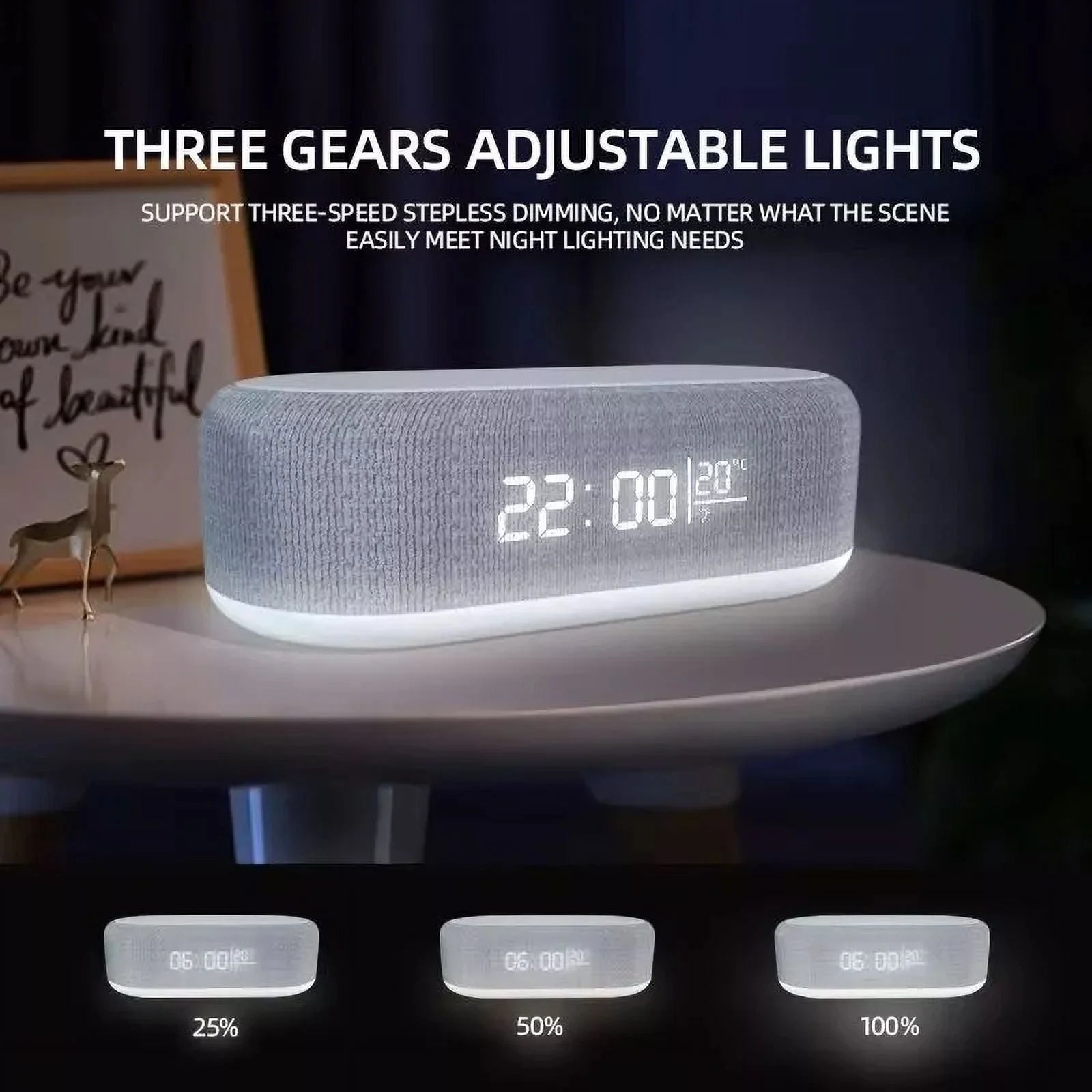 Digital Alarm Clock Wireless Charger,4 in 1 Wireless Charger with Digital Alarm Clock,Bedside with Fast Wireless Charging 15W,Dual Alarm for Heavy Sleepers,Usb Charger,Countdown Timer,Rgb Mode