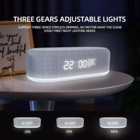 Digital Alarm Clock Wireless Charger,4 in 1 Wireless Charger with Digital Alarm Clock,Bedside with Fast Wireless Charging 15W,Dual Alarm for Heavy Sleepers,Usb Charger,Countdown Timer,Rgb Mode