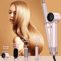 Hair Dryer 5-In-1 Brush with Hot Air Curling & Negative Ion Technology - Versatile Styler for Drying, Curling, Straightening