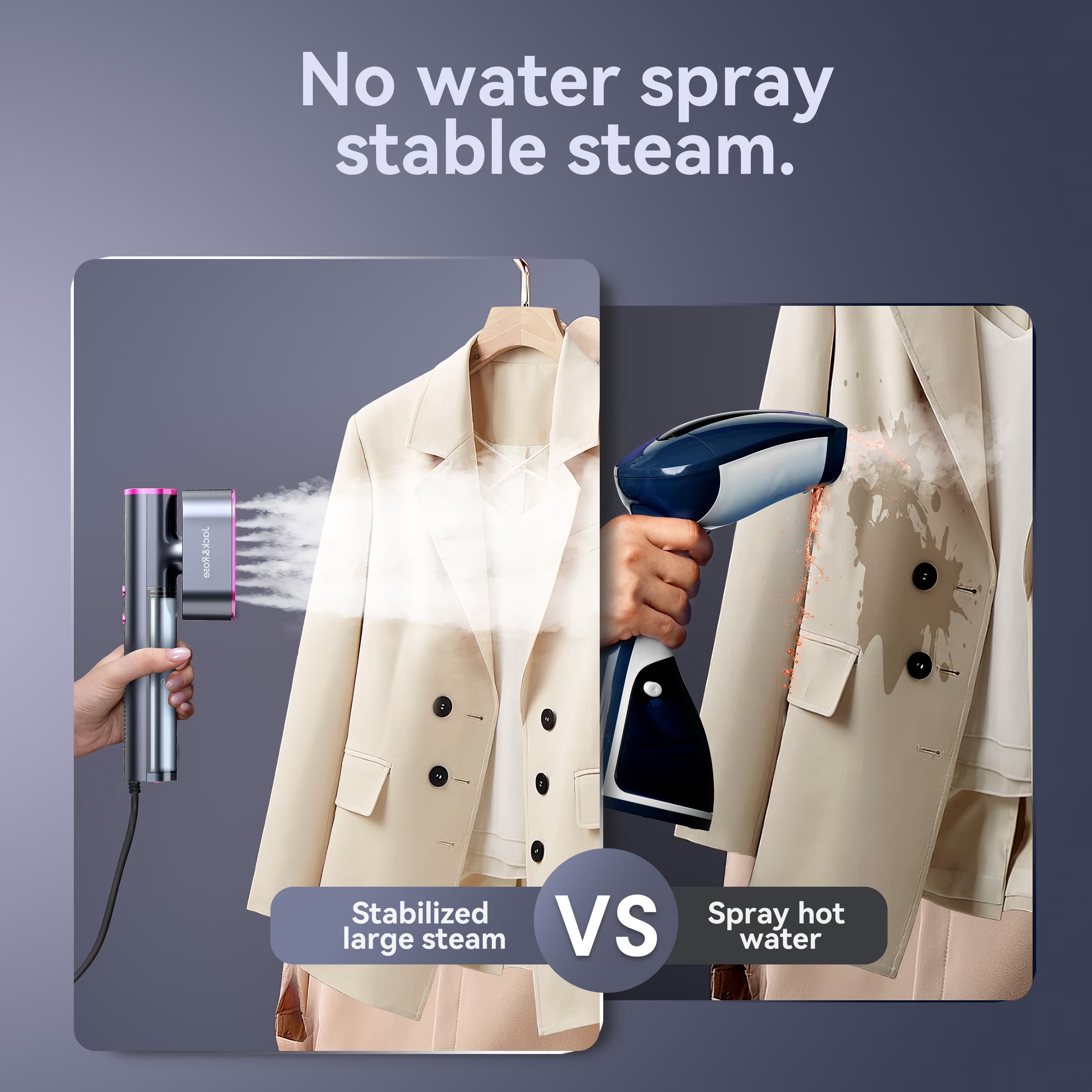 Plancha y Vaporizador de Ropa 2 en 1 Portátil para Viajes