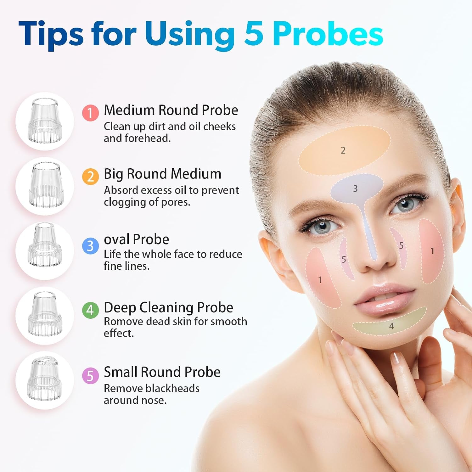 Blackhead Remover Pore Vacuum, USB Rechargeable Face Pore Cleaner Tool
