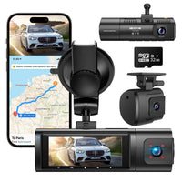 Dash Cam Front and Rear, 4K Full HD Dash Camera with Built-In Wifi GPS, Super Night Vision, WDR, 24H Parking Mode, 32GB Card Included