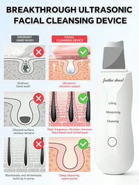 Ultrasonic Skin Scrubber Blackhead Remover Deep Pore Cleaner Facial Cleansing Device Exfoliator