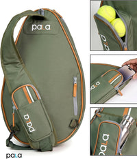 Multi-Sport Crossbody Padel Bag – Fits 2 Padel Rackets, Lightweight 2.07 Lb, Fence Hook, 13” Device Sleeve, Compact Racket Bag for Padel, Tennis & Pickleball