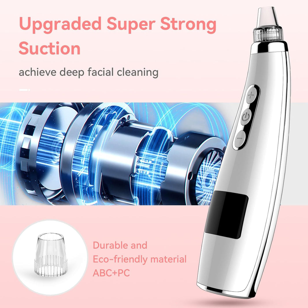 Blackhead Remover Pore Vacuum, USB Rechargeable Face Pore Cleaner Tool