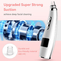 Blackhead Remover Pore Vacuum, USB Rechargeable Face Pore Cleaner Tool