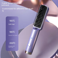 Straight Hair Comb Electric Hot Comb Straight Curly Hair Two-In-One Comb Three-Speed Temperature for Different Needs