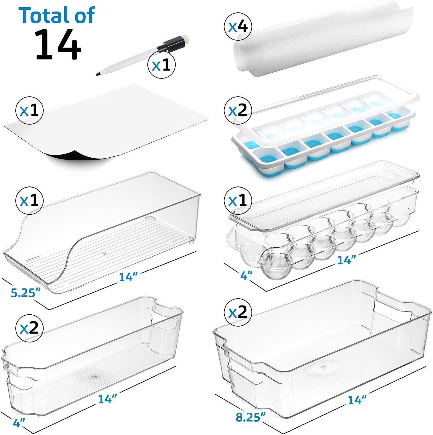 FridgeFlex™ – Organizador de Refrigerador de 8 Piezas