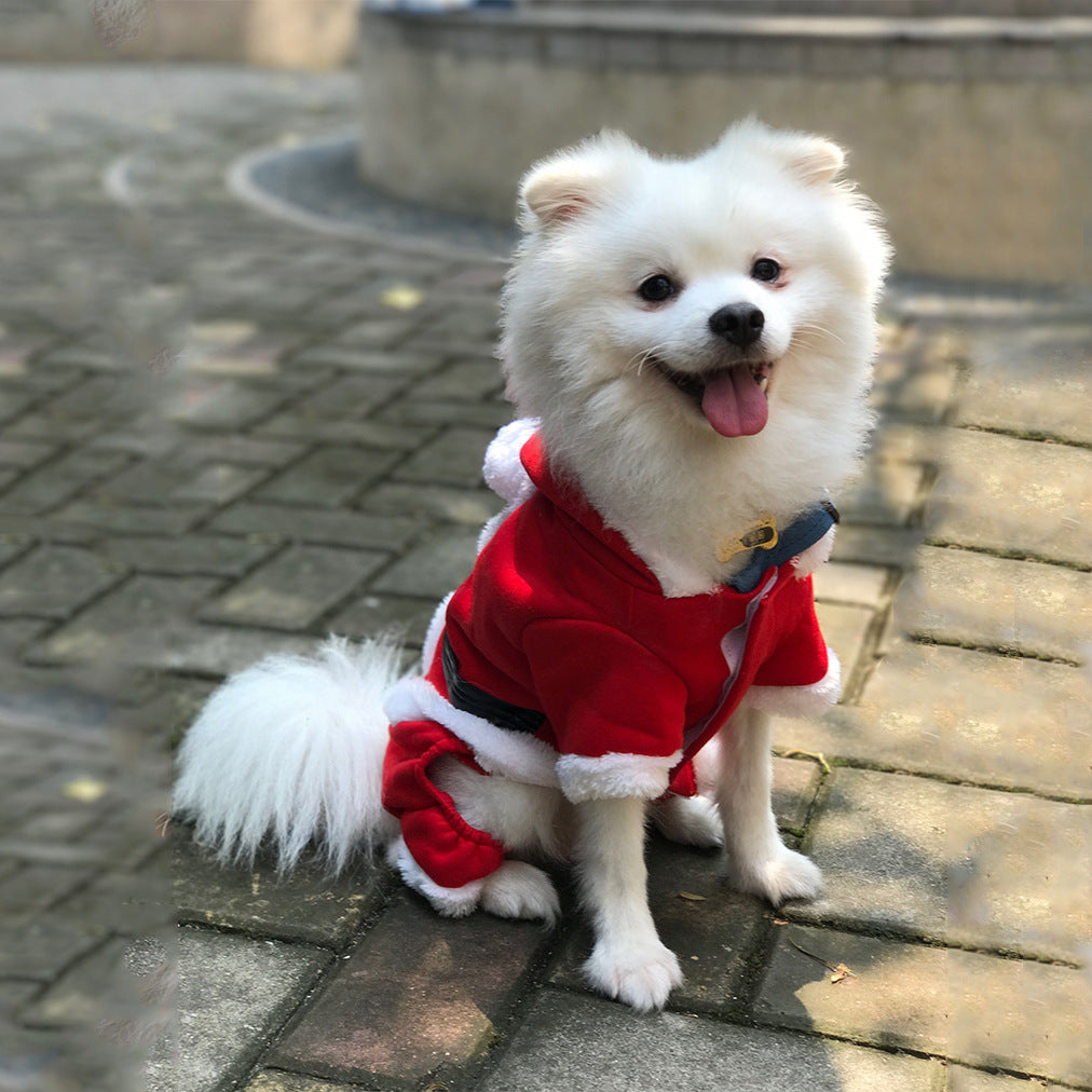Disfraz Navideño para Mascotas| Traje de Santa Claus Cálido y Suave