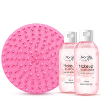 Makeup Brush Cleaner Solution with Brush Cleaning Mat, 3 Piece Set