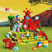 126PCS Magnetic Blocks Playset, Build Dinosaur Magwonder with Building Pretend Play Toys, STEM Montessori Travel Gift for Kids