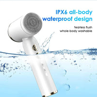Portable 6-In-1 Silicone Electric Cleansing Brush Facial Pore Cleaning and Exfoliating Waterproof Sonic Cleansing Brush