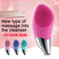 Electric Facial Cleansing Brush Massager Ultrasonic Wash Instrument Deep Pore Cleaning Facial Vibration Massage Relaxation Tools